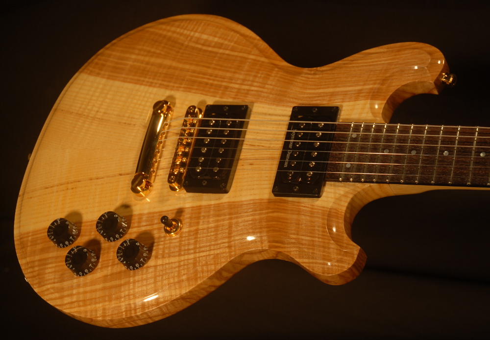 detailed front view of michael mccarten's DC13T thinline double cutaway electric guitar model