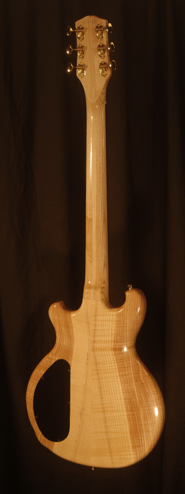 rear view of the body of michael mccarten's DC13T thinline double cutaway electric guitar model