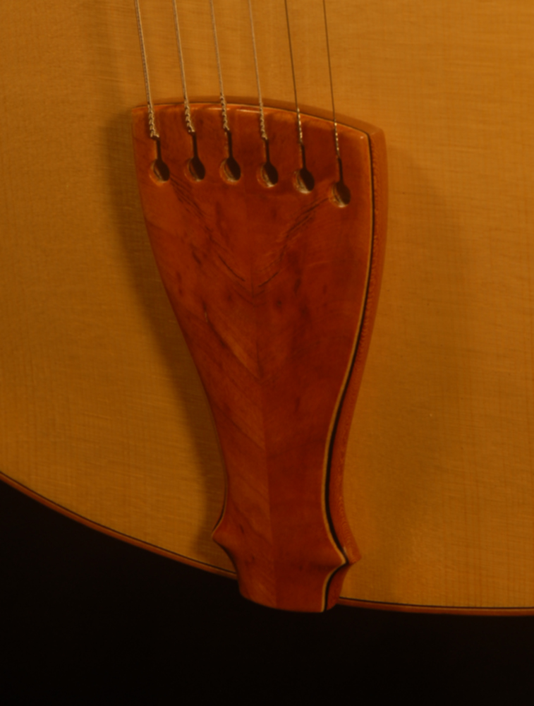 detail of optional wood tailpiece of michael mccarten's 17