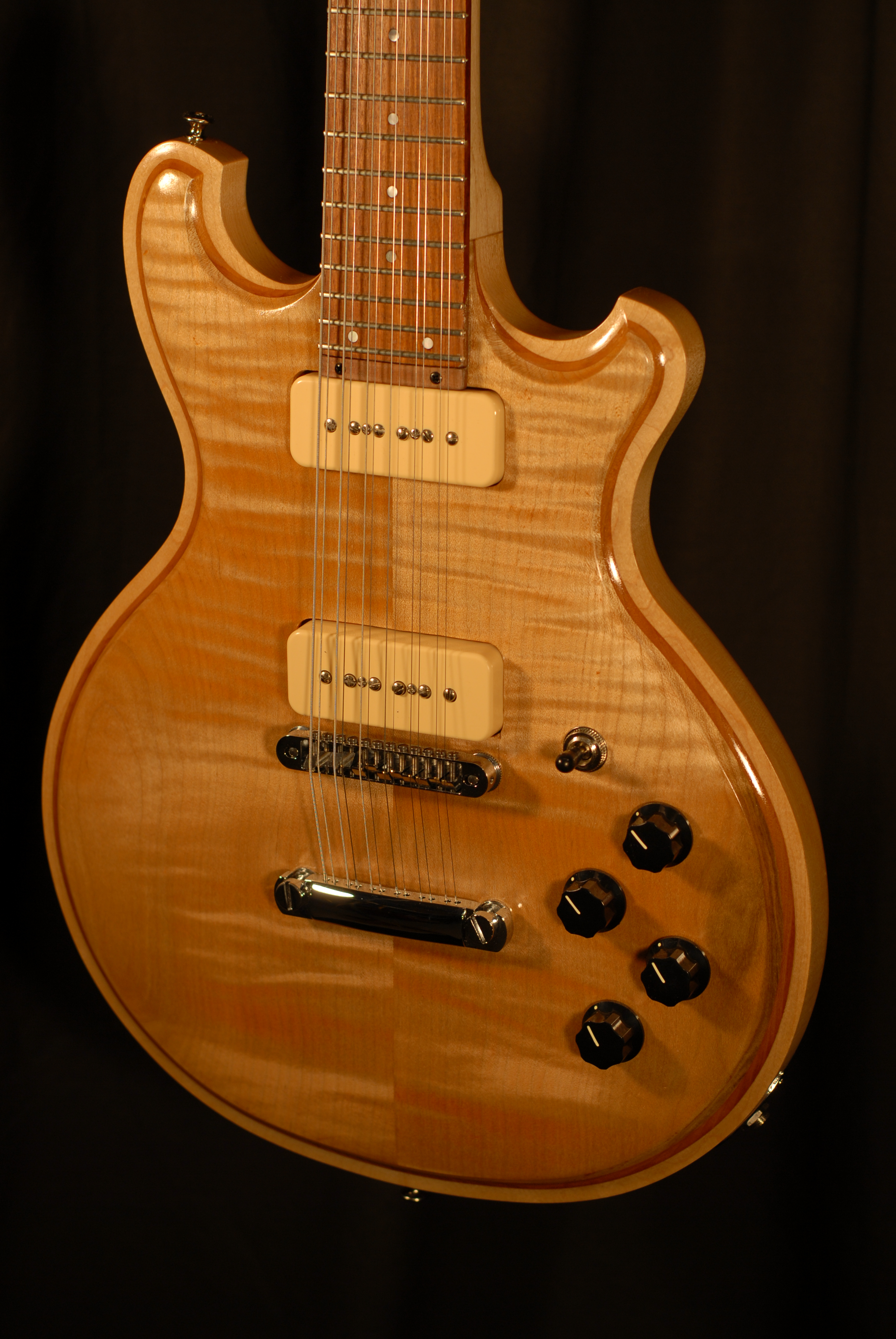 front body view of michael mccarten's double cutaway Electric 12 string guitar model